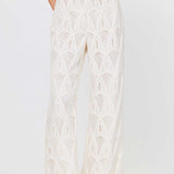 Mesh Detail Wide Leg Pant
