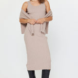 Collared Long Sleeve Midi Sweater Dress