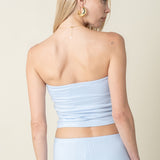 Tube Top With Ruched Side