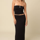 Tube Top With Ruched Side