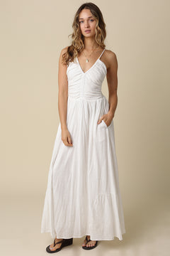 Maxi Dress With Bead Trim Strap