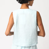 Gauze Button Up Vest