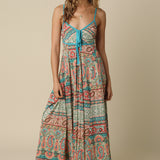 Paisley Print Maxi Dress