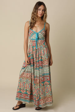 Paisley Print Maxi Dress