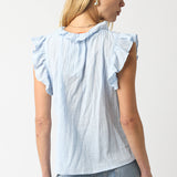 V Neck Flutter Top