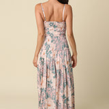 Floral Smocking Maxi Dress