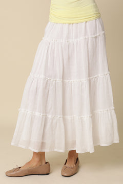 Tiered Midi Skirt