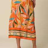 Lace Trim Midi Skirt