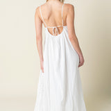 Flowy Lace Trim Tie Back Maxi