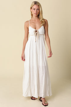 Flowy Trim Maxi Dress