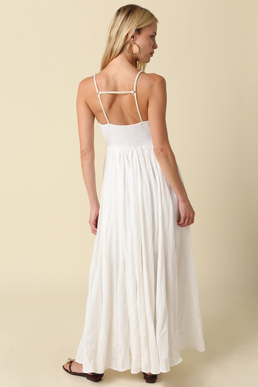 ruby draped bodycon dress in white Draped Bodycon Dress in White