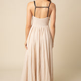 Flowy Trim Maxi Dress