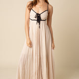 Flowy Trim Maxi Dress