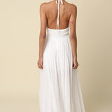 Halter Bow Front Maxi Dress
