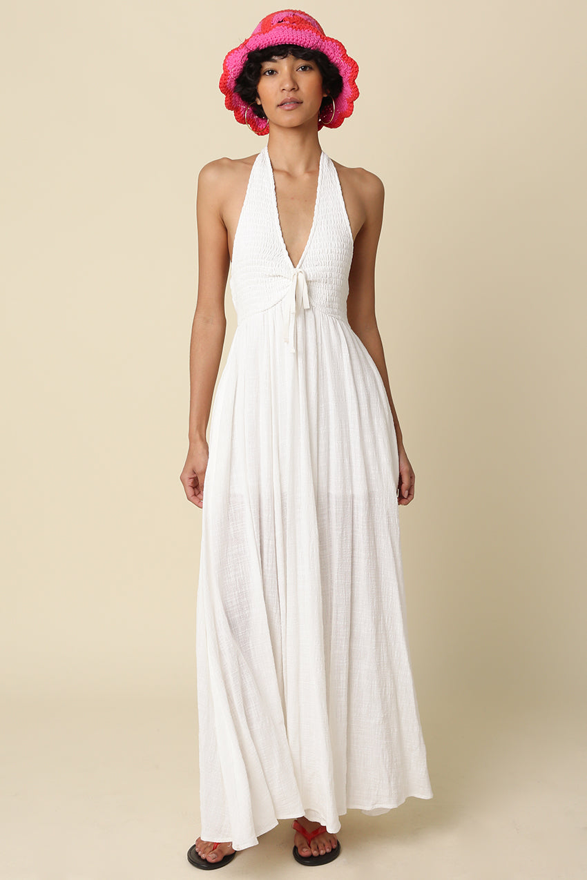 halter neck bow dress Halter-neck dress with bow - Women