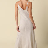 Woven V Neck Maxi Dress