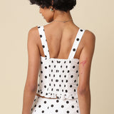 Polka Dot Bustier Top