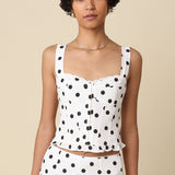 Polka Dot Bustier Top
