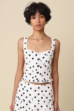 Polka Dot Bustier Top