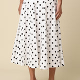 Polka Dot Midi Skirt