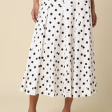 Polka Dot Midi Skirt