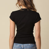 Short Sleeve Henley Top