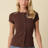 Short Sleeve Henley Top