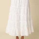 Eyelet Tiered Skirt