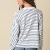 Long Sleeve Oversized Stripe Top