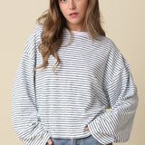 Long Sleeve Oversized Stripe Top
