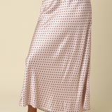 Polka Dot Silk Maxi Skirt