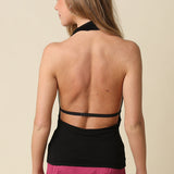 Cowl Neck Top With Back Strap