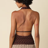 Polka Dot Cowl Neck Top