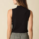 Sleeveless Mock Neck Crop Top