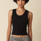 Ribbed Scoop Neck Tank