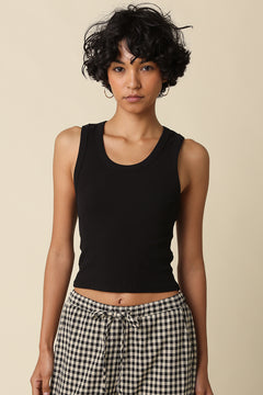 Ribbed Scoop Neck Tank