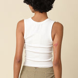 Ribbed Scoop Neck Tank