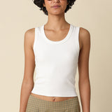 Ribbed Scoop Neck Tank