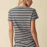 Striped Crew Neck Tee