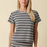 Striped Crew Neck Tee