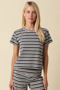 Striped Crew Neck Tee