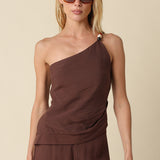 Beaded One Shoulder top