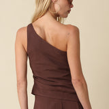 Beaded One Shoulder top