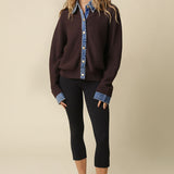 Denim Collared Cardigan