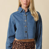 Denim Collared Button Up