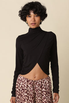 Mock Neck Long Sleeve Top