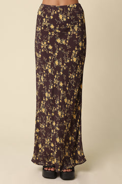 Floral Print Maxi Skirt