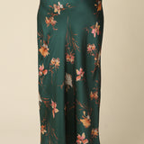 Satin Printed Maxi Skirt