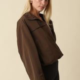 Zip Up Windbreaker With Trim
