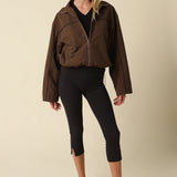 Zip Up Windbreaker With Trim